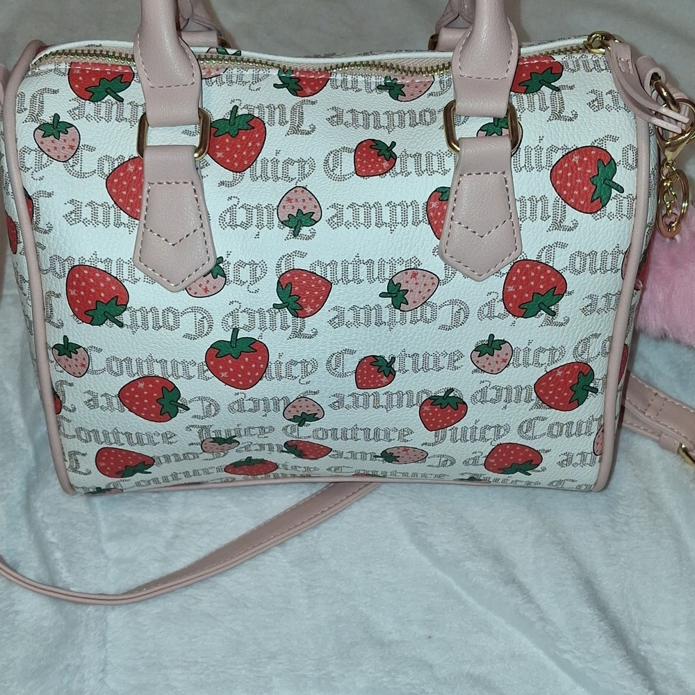 Juicy Couture Cream and Pink Strawberry Satchel - Picture 5 of 5